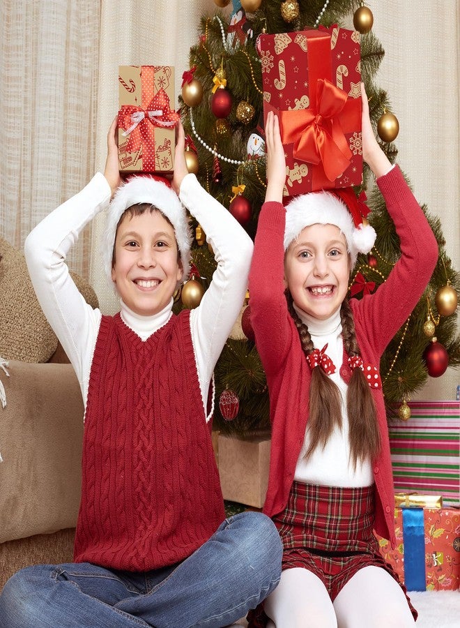 Whaline 8 Sheet Christmas Wrapping Paper -Not Roll- Folded Flat Kraft Brown Red Gingerbread Candy Snowflake Gift Wrap Paper for Xmas Winter DIY Craft Wrapping Supplies - Image 5